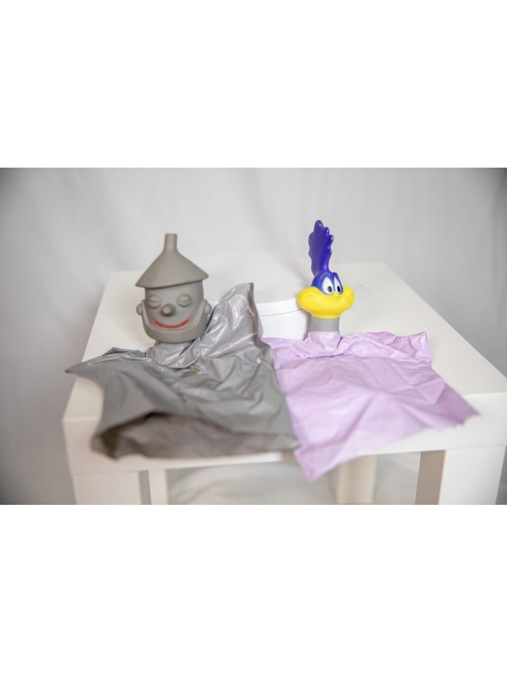 1960s VINTAGE Warner Bros Road Runner Hand Puppet & Tin Man